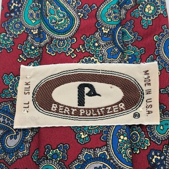 Bert Pulitzer Paisley Silk Tie - Picture 4 of 4